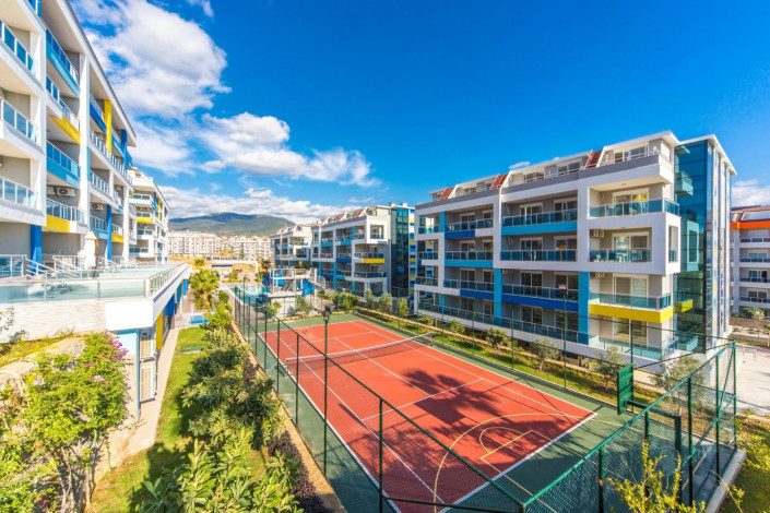 Двухуровневый пентхаус 2+1 с частичным видом на море в районе Кестель, 130м2 - Ракурс 2