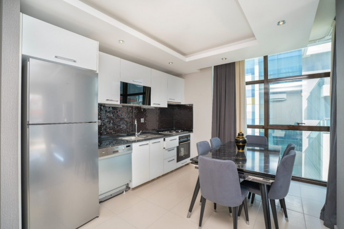 Двухуровневый пентхаус 2+1 с частичным видом на море в районе Кестель, 130м2 - Ракурс 14