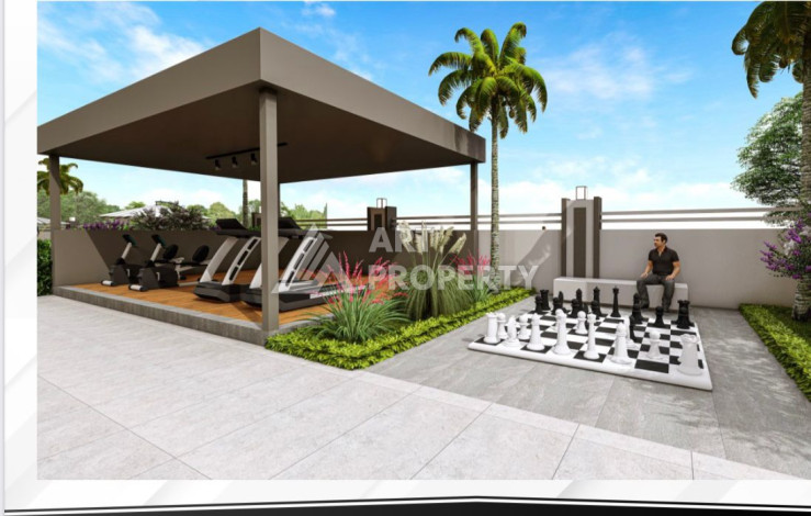 Новый комплекс на стадии строительства в Алании район Махмутлар - Ракурс 2