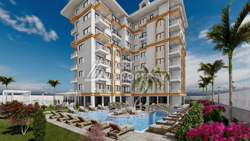 Последняя квартира 2+1 в комплексе на этапе строительства в центральной части Алании! - Ракурс 6