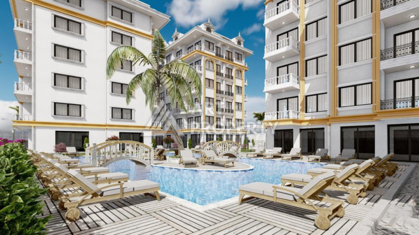 Последняя квартира 2+1 в комплексе на этапе строительства в центральной части Алании! - Ракурс 8