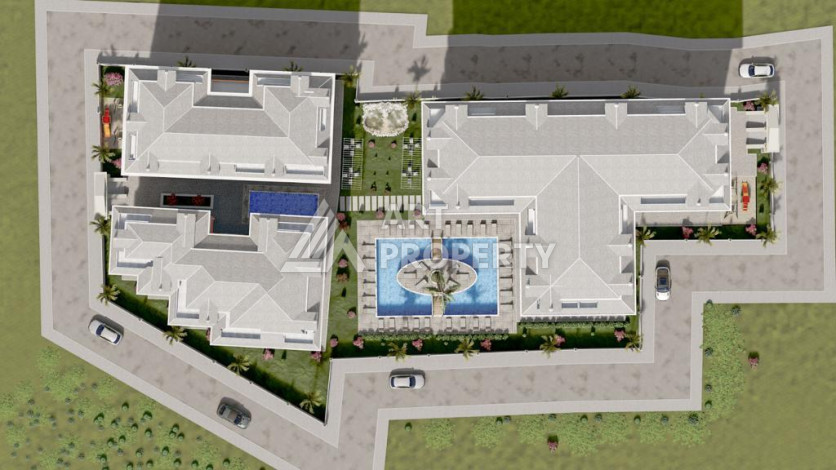 Последняя квартира 2+1 в комплексе на этапе строительства в центральной части Алании! - Ракурс 9