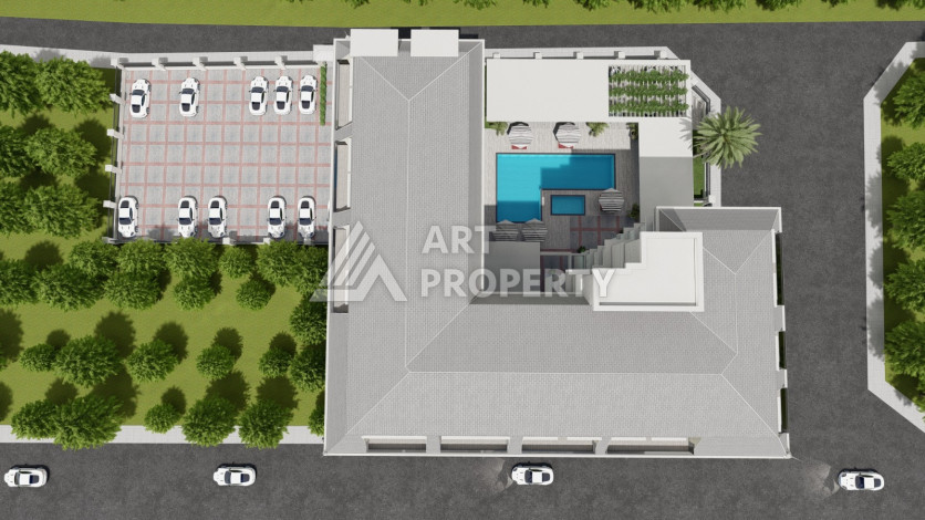 Проект на этапе карандаша от надежного застройщика в районе Каргыджак! - Ракурс 3