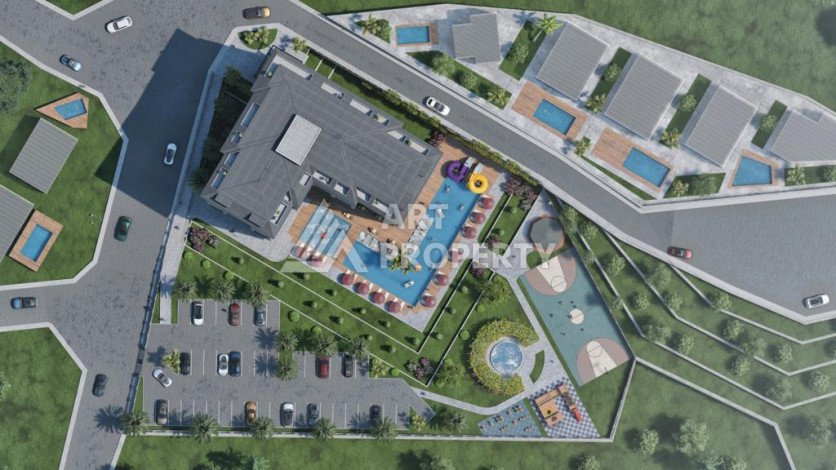 Проект на этапе строительства в Авсалларе! Выгодные инвестиции! - Ракурс 14