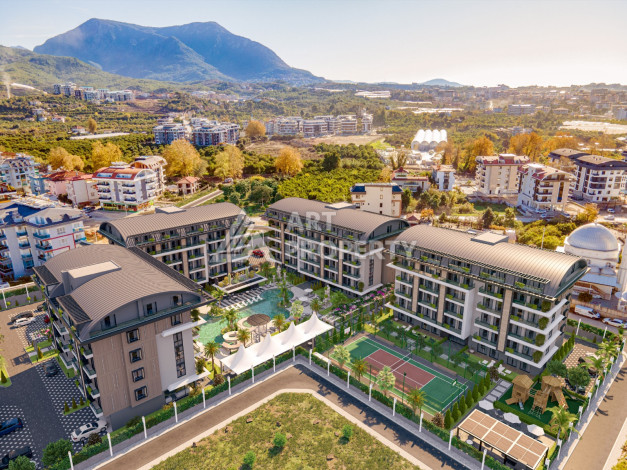 Квартиры 1+1 и 2+1 в комплексе премиум класса в районе Оба - Ракурс 2