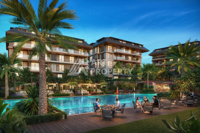 Проект премиум класса в районе Оба в 750 м от Средиземного моря! - Ракурс 16