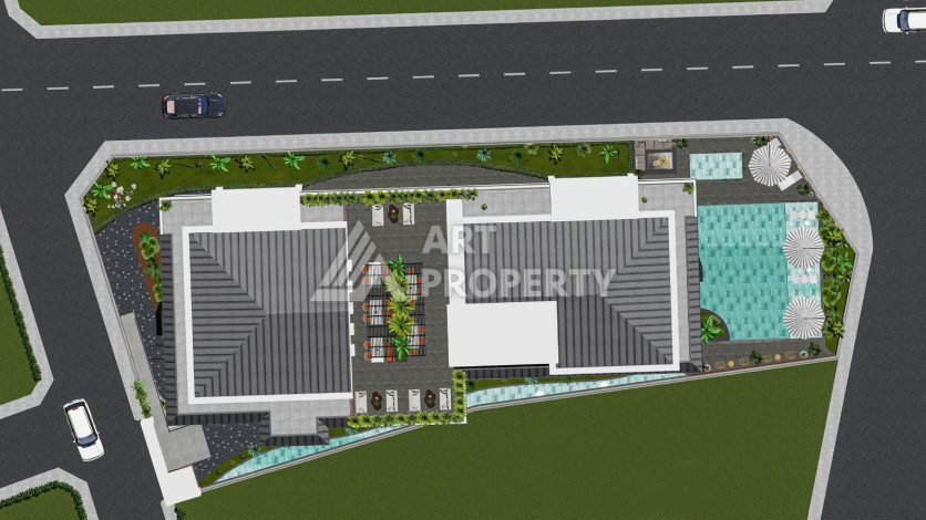 Новый инвестиционных проект в центре Алании, в 250м от пляжа Кейкубат - Ракурс 6