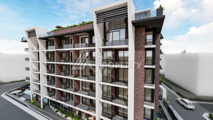 Новый инвестиционных проект в центре Алании, в 250м от пляжа Кейкубат - Ракурс 10