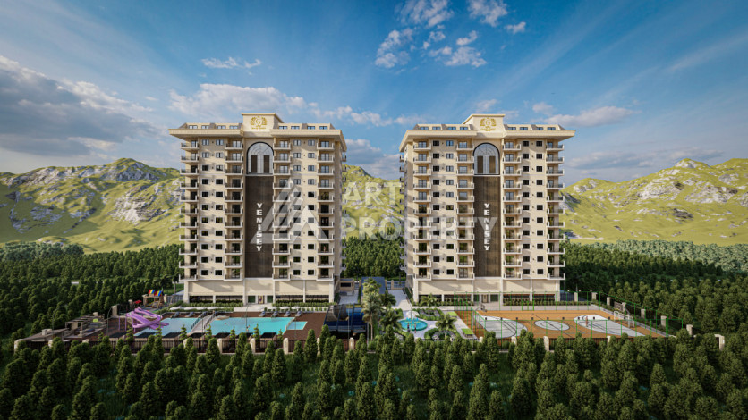 Новый инвестиционный проект на этапе карандаша от ведущего застройщика в районе Махмутлар! - Ракурс 3