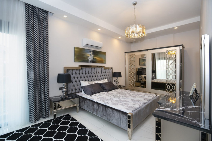 Меблированная четырехкомнатная квартира в районе Оба, 121 м2 - Ракурс 12