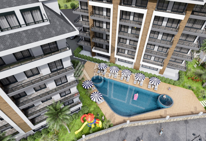 Апартаменты 1+1 в комплексе класса "люкс" района Тосмур - Ракурс 3