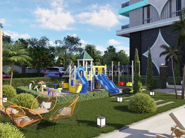 Новый инвистиционный проект на начальной стадии строительства в районе Махмутлар - Ракурс 3