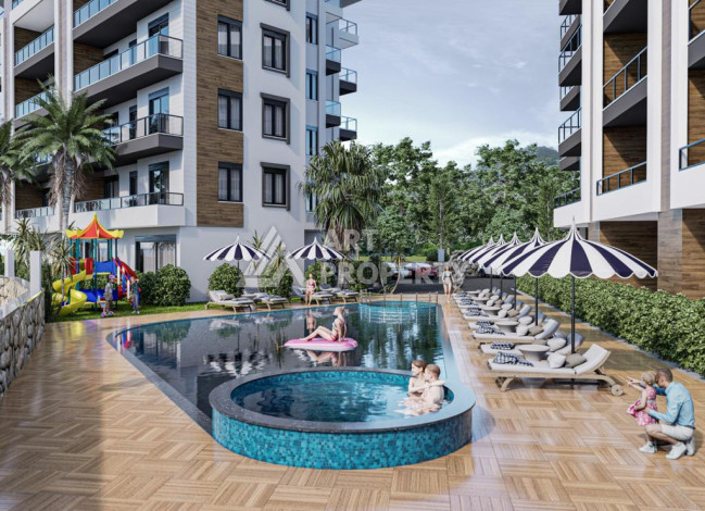 Квартира 1+1 в новом современном доме в районе Тосмур - Ракурс 2