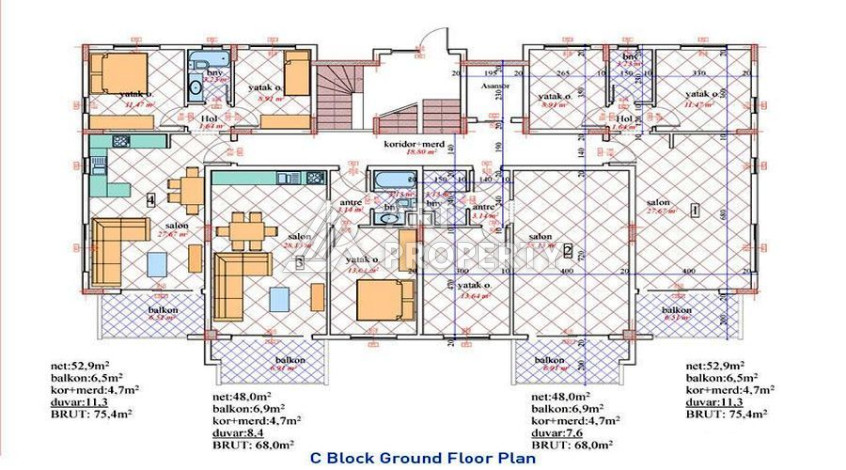Апартаменты 2+1 с полной инфраструктурой в зеленом районе Авсаллар - Ракурс 18
