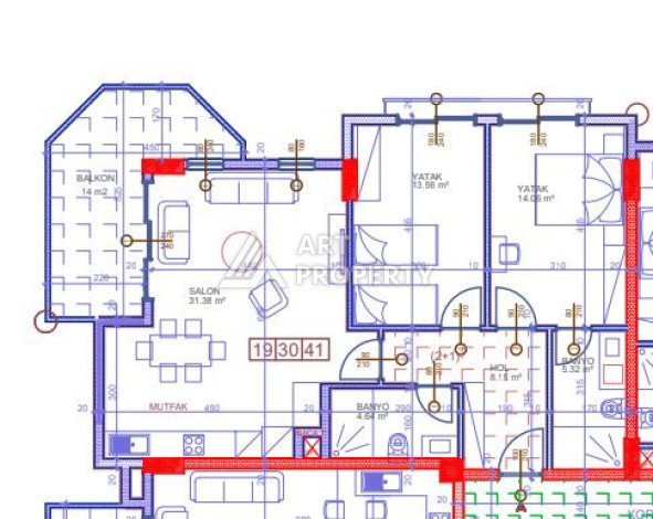 Премиальные апартаменты 2+1 в комплексе класса "люкс" элитного района Каргыджак - Ракурс 19