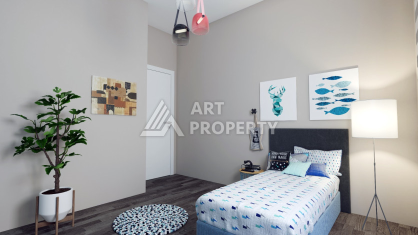 Двухуровневая квартира 2+1 в комплексе на завершающем этапе строительства в центре Алании - Ракурс 3