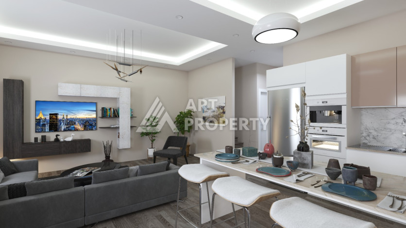 Двухуровневая квартира 2+1 в комплексе на завершающем этапе строительства в центре Алании - Ракурс 4