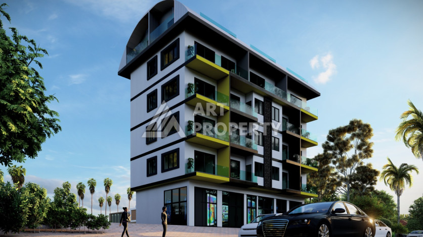 Двухуровневая квартира 2+1 в комплексе на завершающем этапе строительства в центре Алании - Ракурс 5