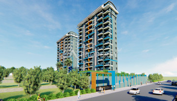 Новые апартаменты 1+1 в комплексе с пятизвездочной инфраструктурой в районе Махмутлар - Ракурс 1