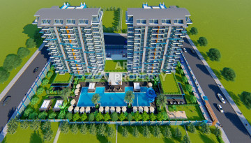Новые апартаменты 1+1 в комплексе с пятизвездочной инфраструктурой в районе Махмутлар - Ракурс 5
