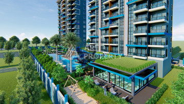 Новые апартаменты 1+1 в комплексе с пятизвездочной инфраструктурой в районе Махмутлар - Ракурс 9