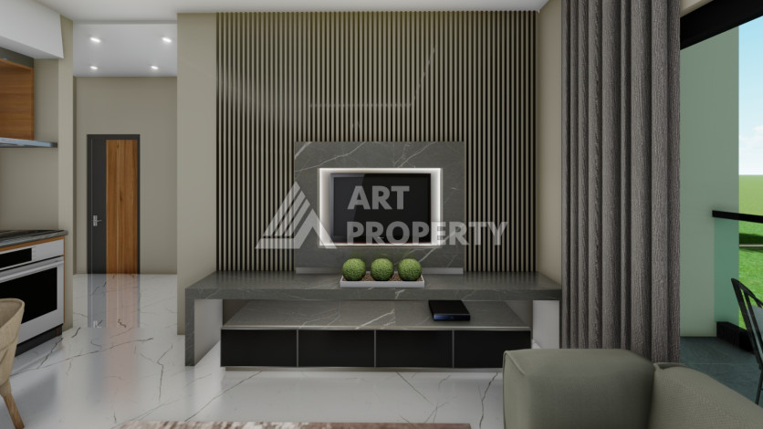 Новые апартаменты 1+1 в комплексе с пятизвездочной инфраструктурой в районе Махмутлар - Ракурс 11