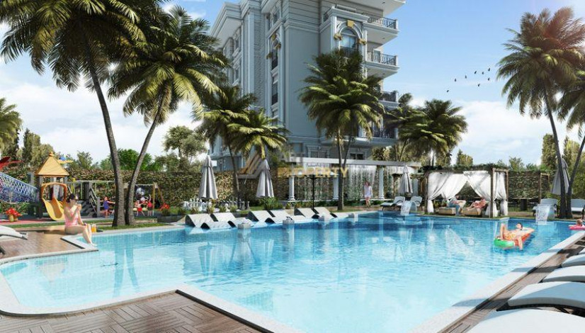 Прекрасный проект комплекса на завершающем этапе строительства с широкой инфраструктурой в центре района Оба, 45-229 м2 - Ракурс 8