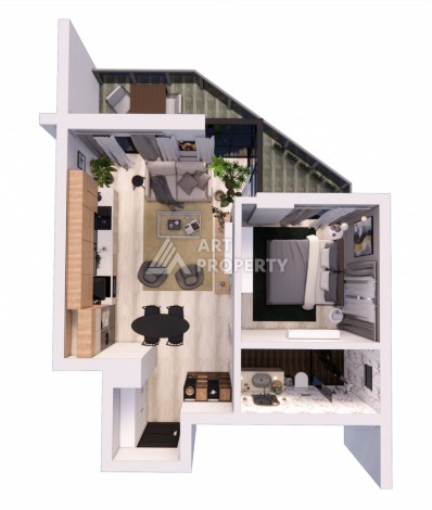 Новый комплекс всего 50 метров к морю в ценре Алании - Ракурс 8