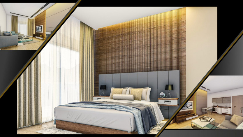 Квартиры 1+1 в новостроящемся комплексе с отельной инфраструктурой в Махмутларе, 56 м2 - Ракурс 9