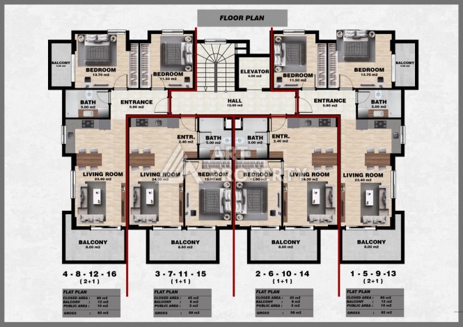 Новый премиальный комплекс в районе Чиплаклы - Ракурс 29