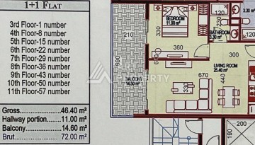 Квартира 1+1 в премиальном комплексе в районе Махмутлар - Ракурс 46