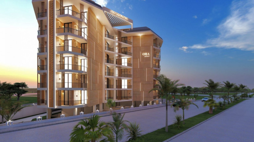 Стартует строительство нового проекта в 350 метрах от пляжа Средиземногоморя в районе Оба, 55-161 м2. - Ракурс 7