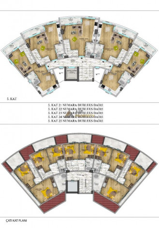 Новый инвестиционный проект в Тосмуре всего в 300 метрах от моря, 47 – 112 м2 - Ракурс 23