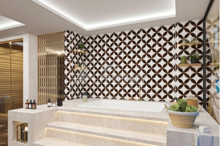 Квартира 1+1 в новом и стильном комплексе в центре Аланьи - Ракурс 11