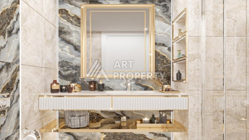 Квартира 1+1 в новом и стильном комплексе в центре Аланьи - Ракурс 12