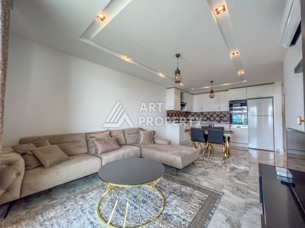 Квартира 1+1 с прямым видом на море в районе Каргыджак! - Ракурс 12