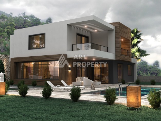 Отдельностоящая вилла 5+1 на этапе строительства в Каргыджаке - Ракурс 22