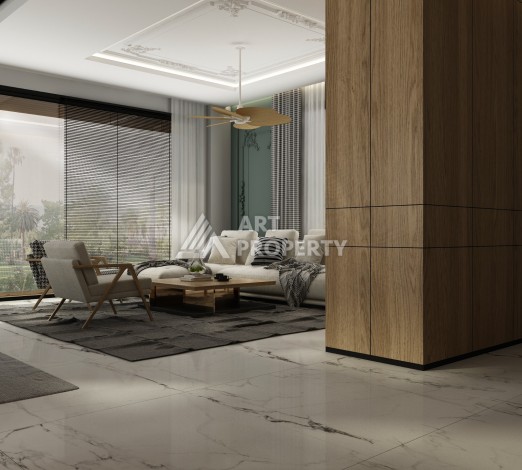 Отдельностоящая вилла 5+1 на этапе строительства в Каргыджаке - Ракурс 40