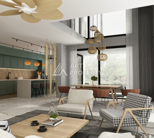 Отдельностоящая вилла 5+1 на этапе строительства в Каргыджаке - Ракурс 43