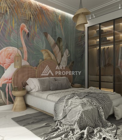 Отдельностоящая вилла 5+1 на этапе строительства в Каргыджаке - Ракурс 45