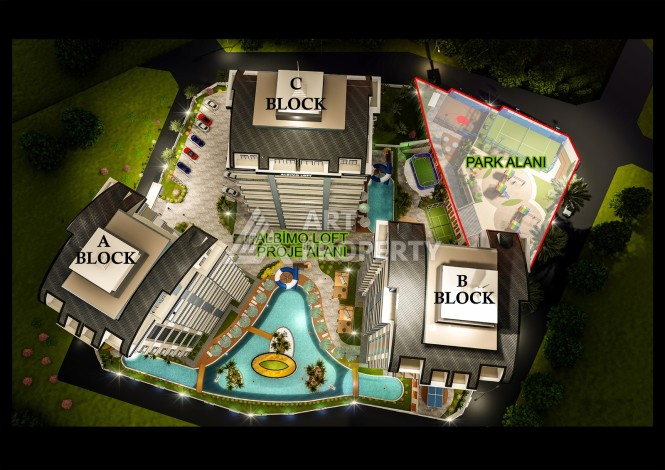 Видовая квартира 1+1 в комплексе с полной инфраструктурой развитого района Махмутлар - Ракурс 26