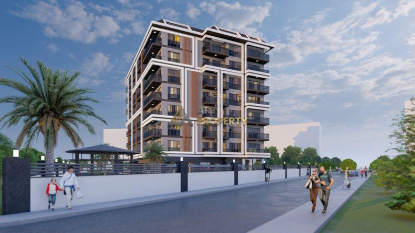 Инвестиционный проект на стадии строительства. Квартиры 1+1, 2+1 и 3+1 пентхаусы по стартовым ценам! Авсаллар, Алания. - Ракурс 11