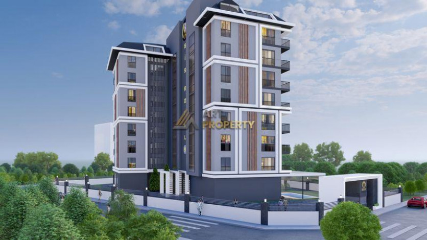 Инвестиционный проект на стадии строительства. Квартиры 1+1, 2+1 и 3+1 пентхаусы по стартовым ценам! Авсаллар, Алания. - Ракурс 13