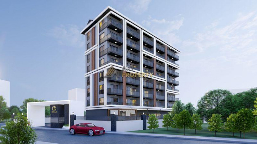 Инвестиционный проект на стадии строительства. Квартиры 1+1, 2+1 и 3+1 пентхаусы по стартовым ценам! Авсаллар, Алания. - Ракурс 15