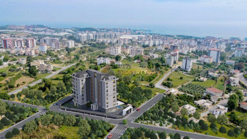 Инвестиционный проект на стадии строительства. Квартиры 1+1, 2+1 и 3+1 пентхаусы по стартовым ценам! Авсаллар, Алания. - Ракурс 20