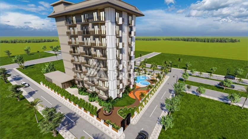 Великолепная квартира 1+1 в комплексе премиум класса в самом центре Оба - Ракурс 17