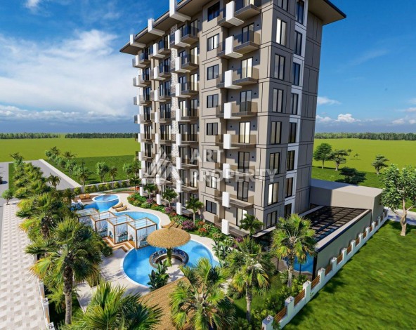 Великолепная квартира 1+1 в комплексе премиум класса в самом центре Оба - Ракурс 9