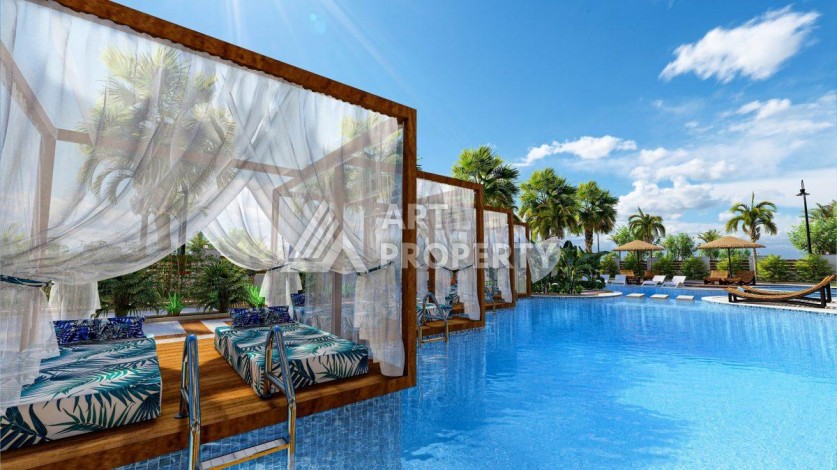 Великолепная квартира 1+1 в комплексе премиум класса в самом центре Оба - Ракурс 3