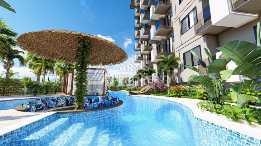 Великолепная квартира 1+1 в комплексе премиум класса в самом центре Оба - Ракурс 15