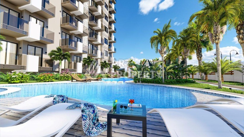 Великолепная квартира 1+1 в комплексе премиум класса в самом центре Оба - Ракурс 5